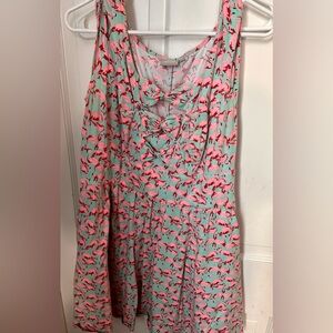 Eshakti brand dress, size 2x, US 18, PINK FLAMINGO print